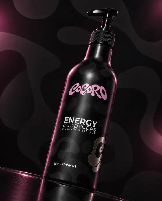 COCORO Energy, Cordyceps mushroom extract pump bottle. Shop now.