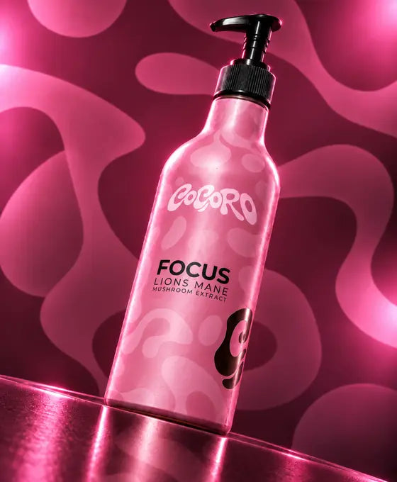 COCORO Focus, Lion's Mane mushroom extract pump bottle. Shop now.